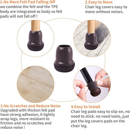 24 PCS Extra Small Silicone Chair Leg Floor Protectors - Image 3