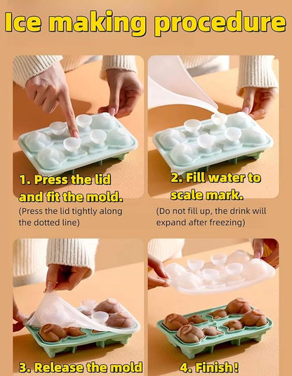 Cute 3D Cat Silicone Ice Cube Tray Mold Cartoon Animal Ice Box BPA-Free - Image 7