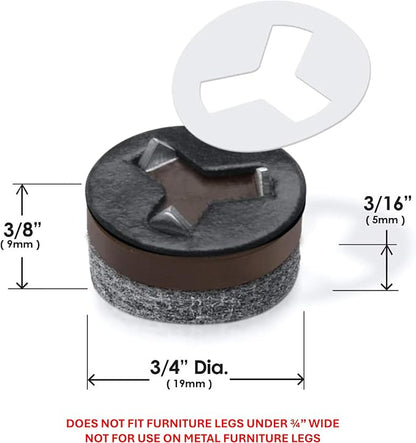 GorillaFelt CB240 Chair Leg Floor Protectors/Felt Glides Tap On Felt Furniture - Image 5