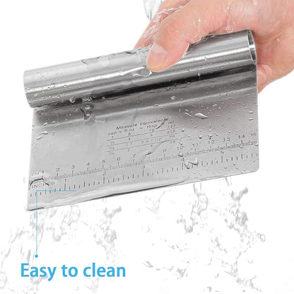 Pro Dough Pastry Scraper/Cutter/Chopper Stainless Steel Mirror Polished - Image 6