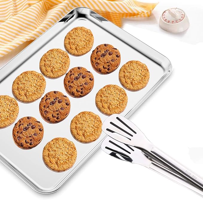 Baking Sheet Set of 2, Wildone Stainless Steel Baking Tray Cookie Pan, Size 20 - Image 5