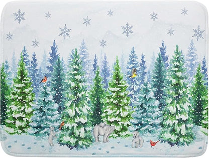 Winter Bear Bird Dish Drying Mat by Giwawa
