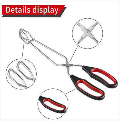 Stainless Steel Scissor Tongs 9.25-Inch, and 13-Inch Set - Image 3