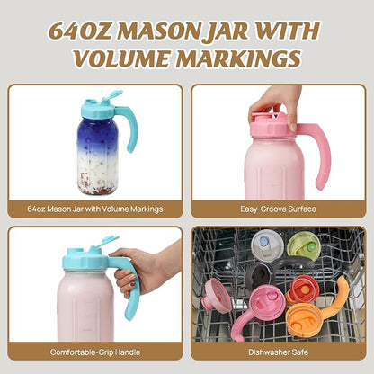 Soligt Glass Mason Jar Pitchers - Image 4