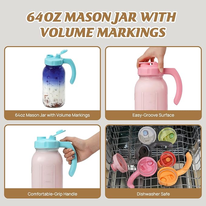 Soligt Glass Mason Jar Pitcher - Image 4