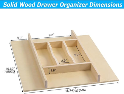 WelFurGeer Premium Wooden Silverware Organizer - Image 6