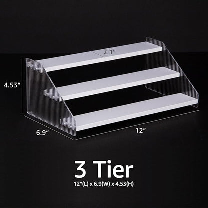 nianfeng Tiered Spice Rack, 3-Tier Spice Pantry Kitchen Cabinet Organizer - Image 3