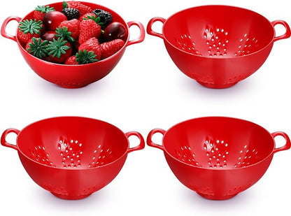 Baderke 4 Pack Mini Colander for Kitchen Plastic Berry Strainer by Baderke