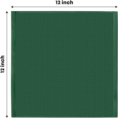 Artoid Mode 100% Cotton Dark Green Waffle Weave Kitchen Dish Cloths, 12x12 Inch - Image 6
