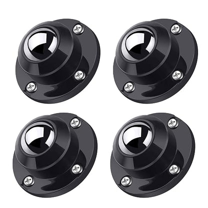 PlusRoc 4 Pack 1 Inch Self Adhesive Paste Caster Wheels by PlusRoc