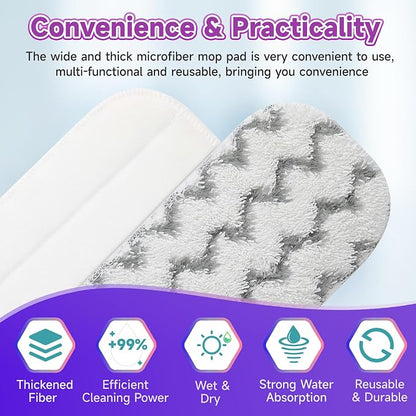 8 Pack Reusable Mop Replacement Pads Compatible - Image 3