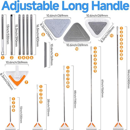 Wall Mop Cleaner with Long Handle, 94” Multipurpose Wall Duster, Ceiling Mop - Image 7