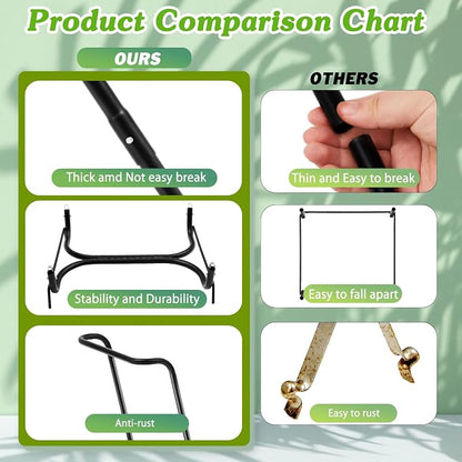 Gisafai 2 Pieces Metal Leaf Bag Holder Stand Portable Trash Bag Holder Frame - Image 6