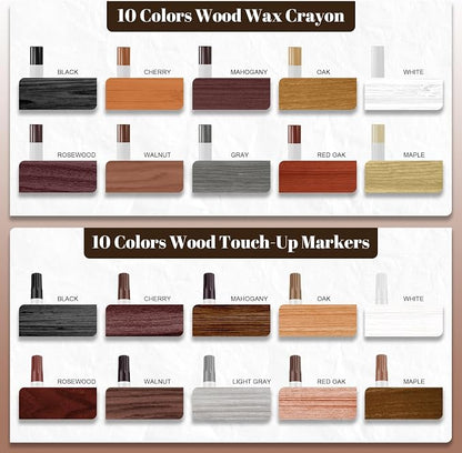 20 Colors Wood Filler Sticks Furniture Markers Touch up, Fill Putty Stick - Image 2