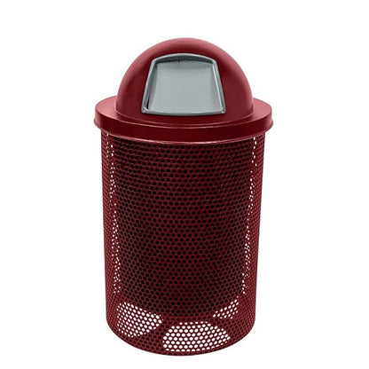 COATEDOUTDOORFURNITURE RDT-P-BUR Heavy Duty Round Trash Receptacle by CoatedOutdoorFurniture