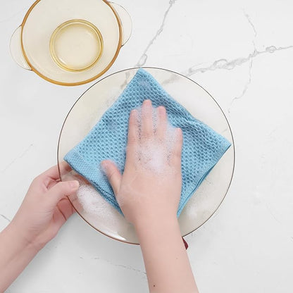 Homaxy 100% Cotton Waffle Weave Kitchen Dish Cloths, Ultra Soft Absorbent Quick - Image 4