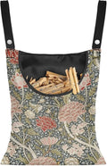 Home Clothespin Organizer 14.5"x12" - Spacious Interior with Wide Mouth Opening - Durable Hanging Storage Solution for Busy Households & Laundry Facilities Hydrangea Tree Branch Print