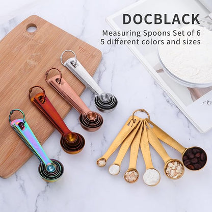 DOCBLACK Measuring Spoons, Heavy Duty 18/8 Stainless Steel Measuring Spoons - Image 4