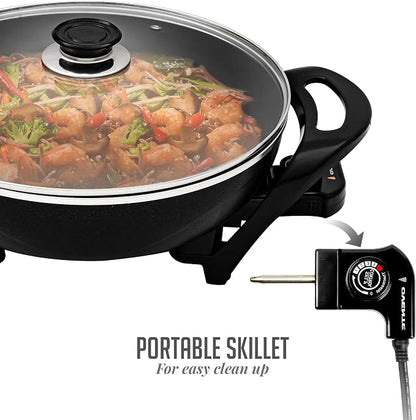 OVENTE Electric Wok with Nonstick Coating, 13 Inch Family-Sized Skillet - Image 7