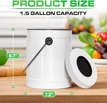 Plexon Countertop Compost Bin Kitchen - Image 2