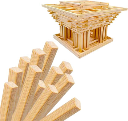 1/2 x 12 Inch 50 PCS Square Dowel Rods Wood Sticks Wooden Dowel Rods Unfinished by DTmasao