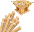 1/4 x 12 Inch 50 PCS Square Dowel Rods Wood Sticks Wooden Dowel Rods Unfinished Bamboo Sticks - for Crafts,Home Decor, Model Making and DIYers