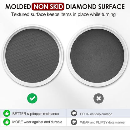 Set of 4, 10 Inch Non-Skid Lazy Susan Organizers - Image 3