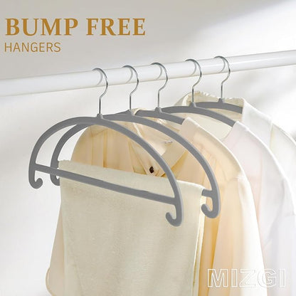 MIZGI 50 Pack Gray Velvet Hangers - Image 2