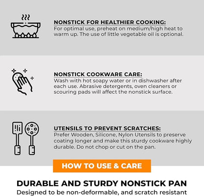 BRA COOKWARE Efficient Pro Nonstick Stock Pot w/Lid | 8 Inch 3.2 Quart Cooking - Image 8