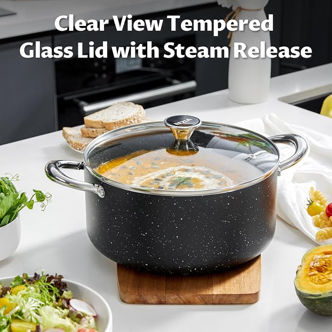 BEZIA Large 12 Quart Nonstick Stock Pot - Image 4
