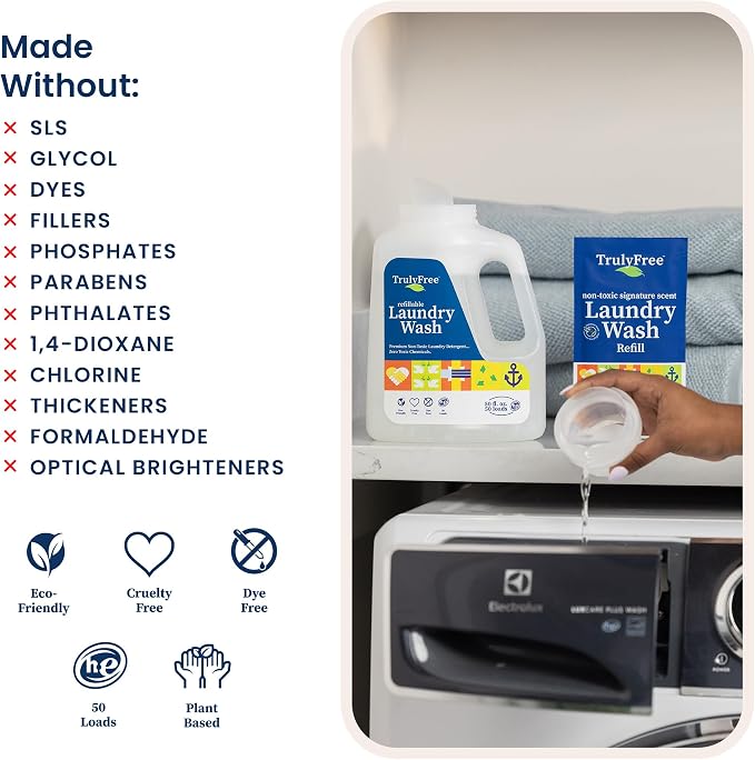 TRULY FREE - Laundry Detergent for Sensitive Skin + Signature Scent Fabric - Image 8