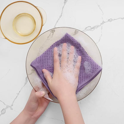 Homaxy 100% Cotton Waffle Weave Kitchen Dish Cloths, Ultra Soft Absorbent Quick - Image 4