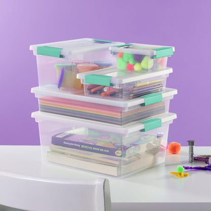 Sterilite 6-Pack Clip Box, Stackable Clear Plastic Bins - Image 7