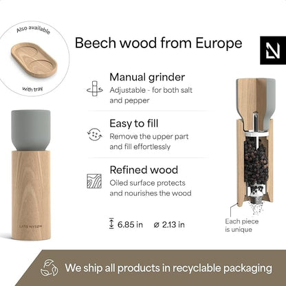 LARS NYSØM Wooden Salt and Pepper Grinder Set Manual - Image 4