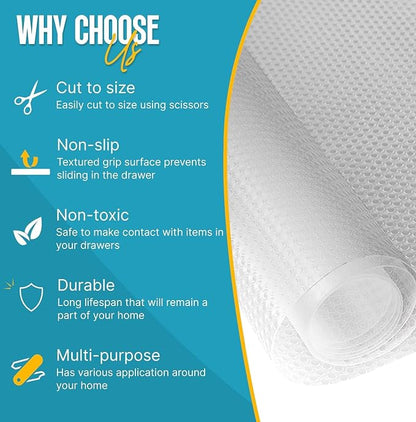 Shelf Liner Drawer Liner for Kitchen Cabinets Non-Adhesive by Linda’s Essentials - Image 3