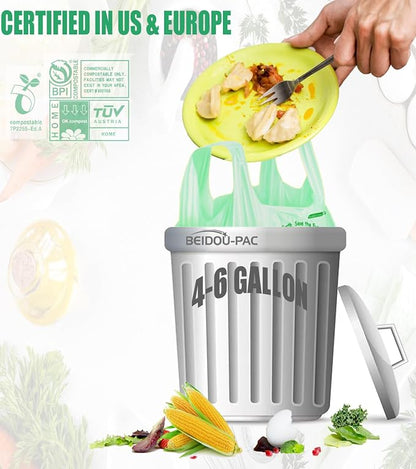 4-6 Gallon Compostable Trash Bags, Kitchen Compost Bags - Image 5