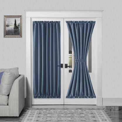 DWCN French Door Curtains – Rod Pocket Thermal Blackout Curtain by DWCN