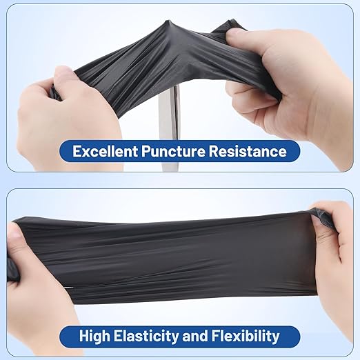 JMU Black Nitrile Gloves Medium Bulk, 3.5Mil Disposable Nitrile Gloves Latex - Image 3
