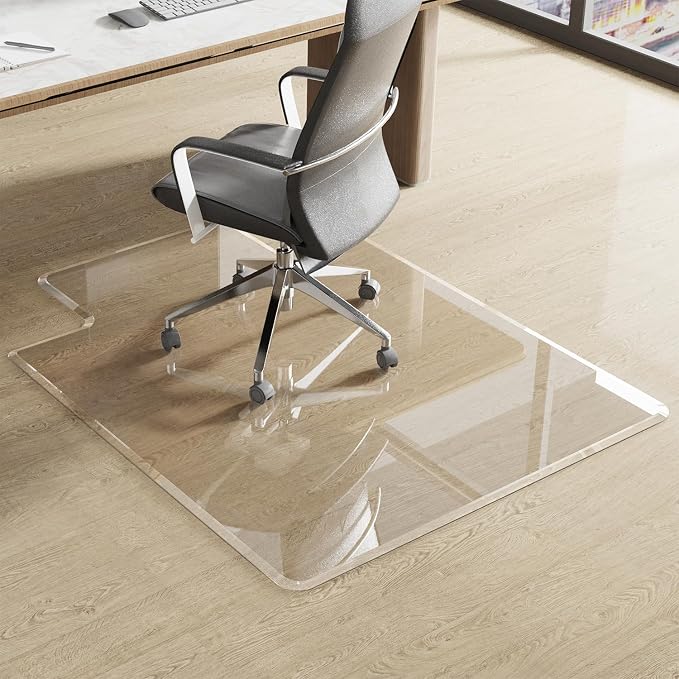 Beveled Edge Irregular Office Chair Mat - Image 5