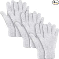 Patelai 3 Pairs Microfiber Plant Dusting Gloves Leaf Cleaning Gloves for Indoor Plants, Blinds, Furniture, House(Small,White)