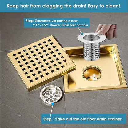 Hair Catcher Shower Drain, Bathtub Drain Cover, Deep Stainless Steel Sink - Image 5