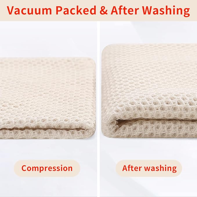 Homaxy 100% Cotton Oversized Waffle Weave Kitchen Dish Towels, Ultra Soft - Image 8