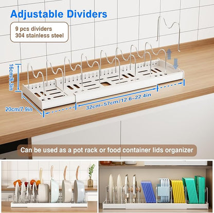 Mustorn Pots and Pans Organizer Under Cabinet - Image 2