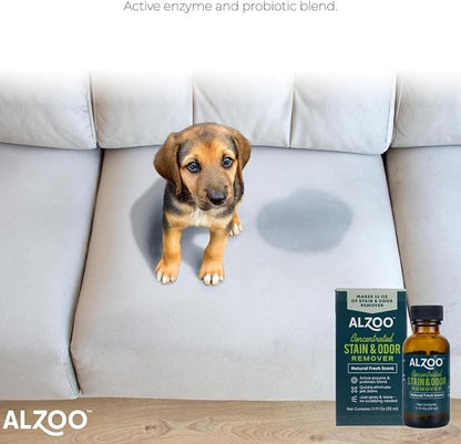 ALZOO Concentrated Stain & Odor Remover Refill Bottle, 100% Plant-Based Active - Image 6