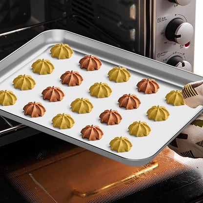 Baking Sheet with Rack Set, Wildone Stainless Steel Cookie Sheet Baking Pan - Image 5