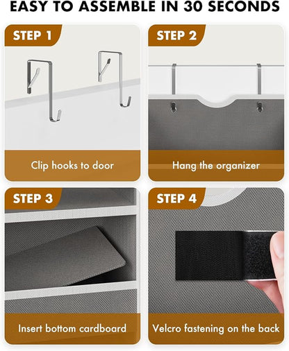 Over The Door Organizer Storage - 50lb Heavy Duty 6 Shelf Over Door Organizer - Image 6
