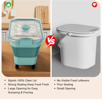 Rice Storage Container, Collapsible Airtight Food Storage Containers 20-30lbs - Image 5