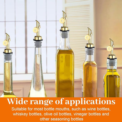 12 Pcs Weighted Stainless Steel Liquor Bottle Pourers Auto Flip Olive Oil - Image 4