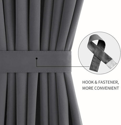 DWCN French Door Curtains – Rod Pocket Thermal Blackout Curtain - Image 2