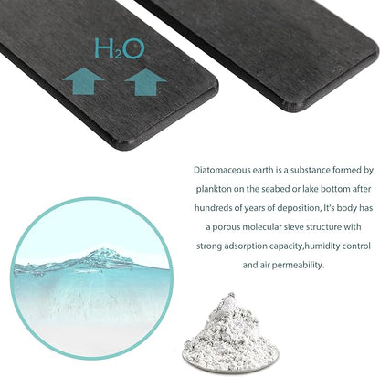Set of 4 Water Absorbent Diatomite Coasters, Diatomaceous Earth Kitchen Soap - Image 3